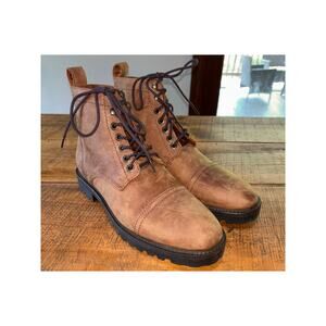 Mens Patina Brown Leather‎ Handmade in Mexico Boots Size 9